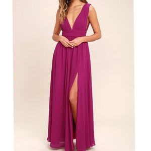 Lulus NWT Heavenly Hues Magenta Maxi Dress